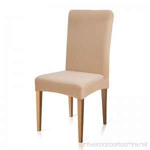 Subrtex Stretch Dining Room Chair Slipcovers(4 Milky Knit) - B0148EDH44