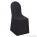 Surmente Polyester Banquet Chair Cover for Weddings Banquets or Restaurants (6 Black) - B07BFVG1XT