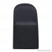 Surmente Polyester Folding Chair Cover for Weddings Banquets or Restaurants (6 Black) - B07BFVNJJ1