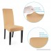 TFJ Chair Cover 4pcs Knit Spandex Protective Stretchable Fabric Dining Room Chair Slipcovers for Home Hotel Weddings Banquets and Parties (Milky Coffee Knit) - B075YH7XSZ