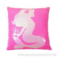 Ataya Mermaid Throw Pillow + Insert  Square Shape Reversible Decorative Sequin Cushion - B0794QPJX2