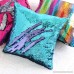 Basumee Mermaid Sequin Pillow with Insert 16x16 Magic Reversible Sequins Cushion for Home Décor (Aqua/Light Purple) - B07BH1YF3M
