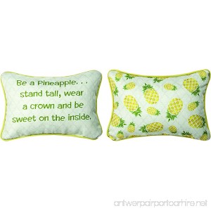 Be a Pineapple Wear a Crown Funny 12 x 8 Inch Decorative Pillow - B06XGP33M7