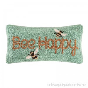 C&F Home Bee Happy Hooked Pillow Yellow - B06Y4ZX2Z1