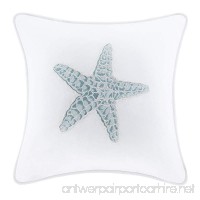 Harbor House Maya Bay Fashion Cotton 16 Throw Pillow  Coastal Embroidered Square Decorative Pillow  16X16  White - B00H46HRE0