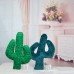 JWH 3D Cactus Throw Pillows Decorative Cushions Home Sofa Chair Bed Living Room Vivid Stripes Designs 13 x 18 Inch Green - B073GZMSD9