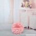 KING Rose Handmade 3D Flower Decorative Throw Pillow Wool Cushion for Bed Living Room 14 Inches Round Pink - B075F4Z4LT