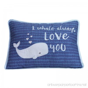 Lambs & Ivy Oceania Decorative Throw Pillow - Blue Ocean Whale - B07BNXNWVR