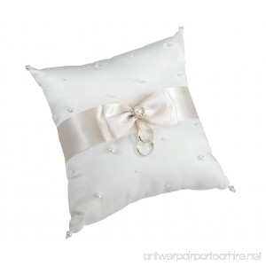 Lillian Rose Classic Ivory Satin Pearl Wedding Ring Pillow - B006WSZY3W