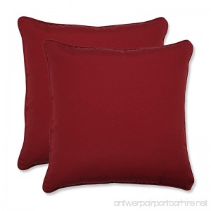 Pillow Perfect Decorative Red Solid Toss Pillows Square 2-Pack - B0031P1CA8