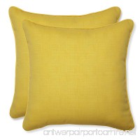 Pillow Perfect Outdoor Fresco Yellow Throw Pillow  18.5-Inch  Set of 2 - B00J9BAERK