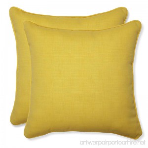 Pillow Perfect Outdoor Fresco Yellow Throw Pillow 18.5-Inch Set of 2 - B00J9BAERK