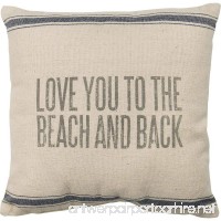 Primitives by Kathy 27478 Vintage Flour Sack Style Beach And Back Throw Pillow  15-Inch Square - B01BTGZR88