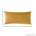 Rivet Velvet Texture Striated Pillow 12 x 24 Honeycomb - B074VMFX72