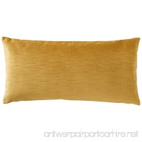 Rivet Velvet Texture Striated Pillow  12" x 24"  Honeycomb - B074VMFX72