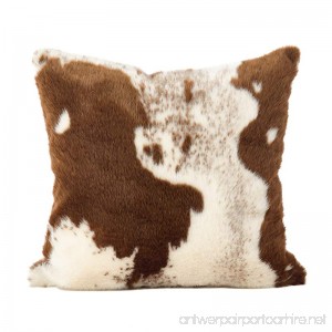 SARO LIFESTYLE Lait Design Urban Faux Cowhide Poly Filled Pillow 18 Brown - B0765G5BCH