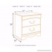 Ashley Furniture Signature Design - Catalina Nightstand - 2 Drawers - Traditional - Replicated Chestnut Grain - Antique White - B007B70AKK