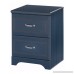 Ashley Furniture Signature Design - Leo Nightstand - 2 Drawers - Casual Styling with Crisp Finish - Blue - B01FDKN11Q