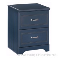 Ashley Furniture Signature Design - Leo Nightstand - 2 Drawers - Casual Styling with Crisp Finish - Blue - B01FDKN11Q