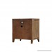 Emerald Home Torino Weathered Brown Nightstand with Three Drawers And Brushed Nickle Hardware - B06XH3LL4F