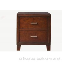 Furniture of America Parlin 2-Drawer Nightstand/Bedside Table  Brown Cherry - B00BTB5IWE