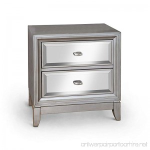 Furniture of America Sterling Contemporary Nightstand Silver - B00UNBK9WU