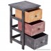 Giantex Bedroom Bedside Nightstand Table Wooden Cabinet Storage Furniture (3 Drawers) - B0749KZMGR