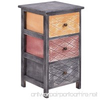 Giantex Bedroom Bedside Nightstand Table Wooden Cabinet Storage Furniture (3 Drawers) - B0749KZMGR