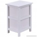 Giantex White Wooden Bedside Table Nightstand Cabinet Bedroom Furniture Storage Drawers (2 Drawers) - B07438T319
