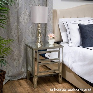 Graham Mirror Two-Drawer End Table Nightstand - B01CF7WBAW