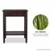 HOMFA Bamboo Night Stand with Drawer and Shelf Storage Multipurpose End Side Table Home Furniture Retro Color - B071G2R5NP