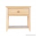 Max & Lily Solid Wood Nightstand Natural - B07FDH4SRJ