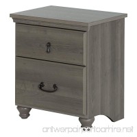 South Shore Noble 2-Drawer Nightstand Gray Maple - B01IF1269S
