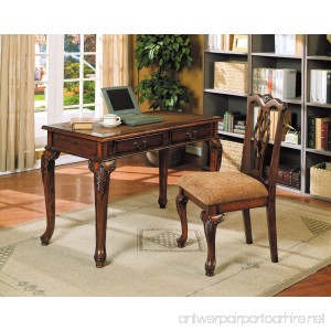 ACME 09650 2-Piece Aristocrat Writing Desk and Chair Dark Brown Cherry Finish - B005G4US7K