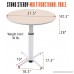 Adjustable Height Multifunctional Round Table - Perfect use for Cocktail Table Sit to Stand Desk Side Table - and More! Large Surface - B077ZBRG4J