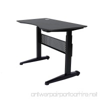 ApexDesk AirDesk Series 59"x29" Movable Sit/Standing Desk  Pneumatic Height Adjustable from 29” to 48” (59x29" Textured Black Top  Black  Frame) - B071WXWB7R