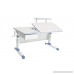 ApexDesk Little Soleil DX 43 Children's Height Adjustable Study Desk w/Integrated Shelf & Drawer (Desk+Chair Bundle in Blue) - B0184JRW1I