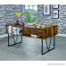 Coaster Analiese Industrial Antique Nutmeg Writing Desk with Four Drawers - B00P8DCGAG