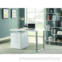 Coaster Contemporary White Writing Desk with File Drawer and Reversible Set-Up - B00W9C66PU