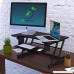 Ergonomic Height Adjustable Standing Desk - Two Tier Computer Riser Converter with Easy Sit – to - Stand Transition and Vice - Versa (Black) - B07B84YZSS