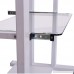 HOMCOM 33 Glass Top Mobile Home Office Computer Cart Desk - White - B016QV82PQ