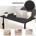 Jerry & Maggie - Adjustable Height Desk Laptop Movable Bedside Desk Table Lapdesk With 4 Wheels Flexible Wooden Stand Desk Cart Tray Side Table (Jet Black) - B079YXQSW9