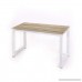 Merax Modern Simple Design Computer Desk Table Workstation for Home & Office (White and Oak) - B01M0LV1XN