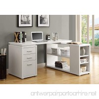 Monarch Specialties Hollow-Core Left or Right Facing Corner Desk  White - B008VD05WG