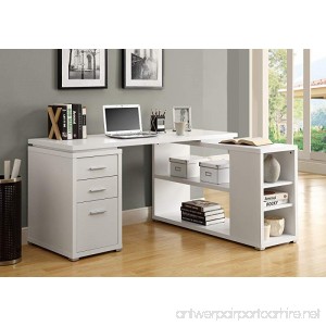 Monarch Specialties Hollow-Core Left or Right Facing Corner Desk White - B008VD05WG