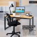 Office Computer Desk – 55” Beige Laminated Wooden Particleboard Table and Black Powder Coated Steel Frame - Work or Home – Easy Assembly - Tools and Instructions Included – by Luxxetta - B078JVBMQG