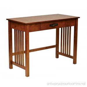 Office Star Sierra Solid Wood Writing Desk with Drawer Ash Finish - B00IPZG46Q