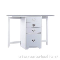 Southern Enterprises Fold-Out Organizer and Craft Desk 48" Wide  White Finish - B004773CKW