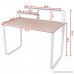 TANGKULA Computer Desk Modern Laptop Desk Wood Top Study Writing Table Workstation Home Office Furniture with 2-Tier Shelves - B01N3P6X9D