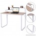 TANGKULA Computer Desk Modern Laptop Desk Wood Top Study Writing Table Workstation Home Office Furniture with 2-Tier Shelves - B01N3P6X9D